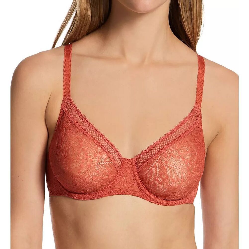 Simone Perele NWT Comete Moulded Luxury Sheer Lace Unlined Underwire Bra 34B